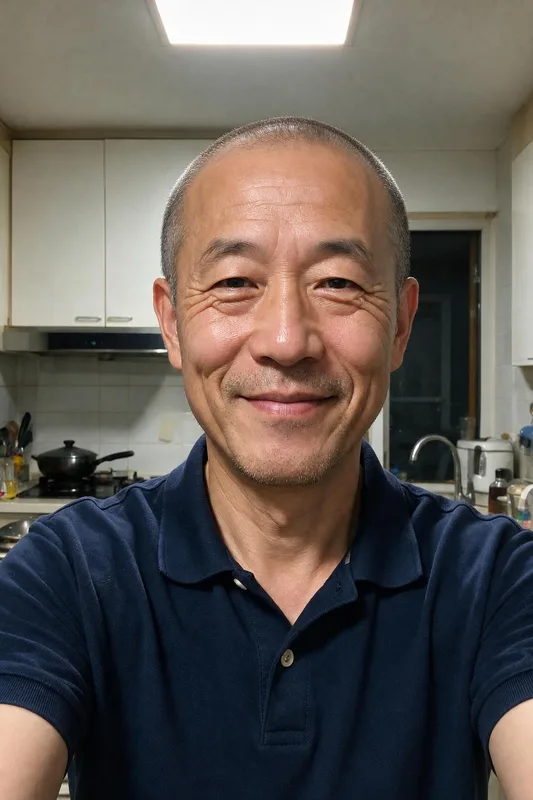 AI hairstyle preview: man with a buzz haircut