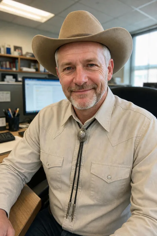 AI outfit try-on: man in western wear