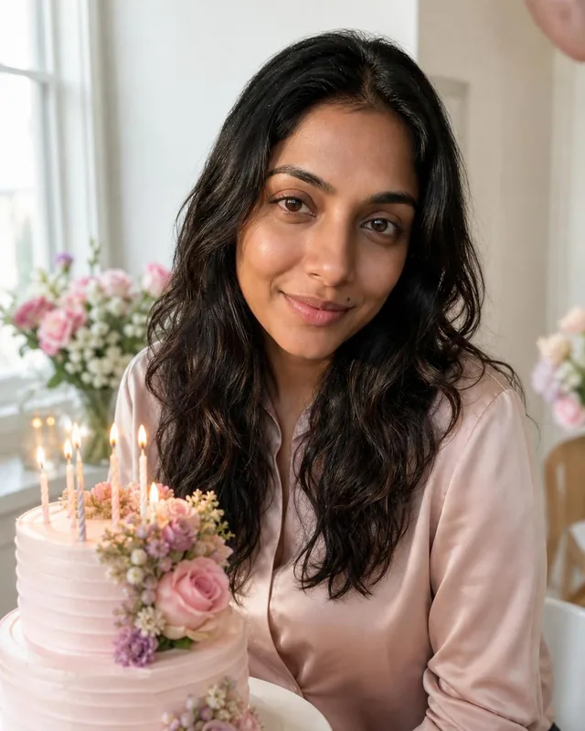 AI birthday photo made from the selfie