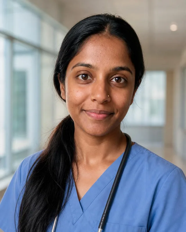 AI nurse headshot made from the selfie