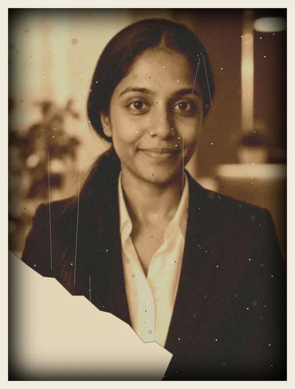 Old photo before restoration: damaged old 1940s sepia portrait of a woman: a torn-off corner and foxing